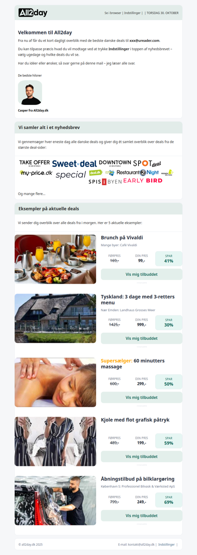 Din tilmelding til All2day er blevet aktiveret