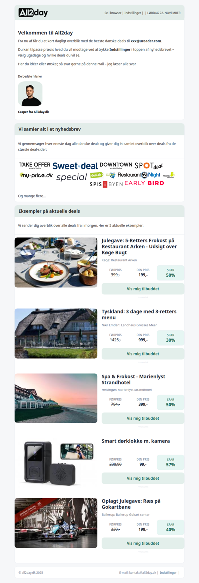 Din tilmelding til All2day er blevet aktiveret