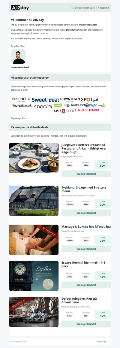 Din tilmelding til All2day er blevet aktiveret