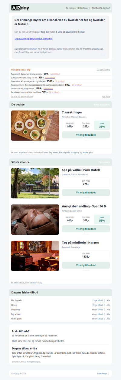 Mandagens deals + Gavekort til REMA 1000