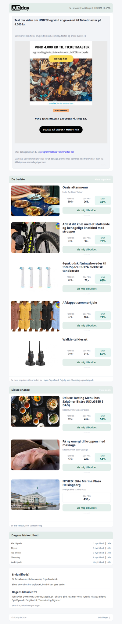 Fredagens deals + 4.000 kr. konkurrence