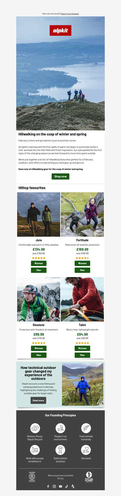 Hillwalking offers for the cusp of winter and spring