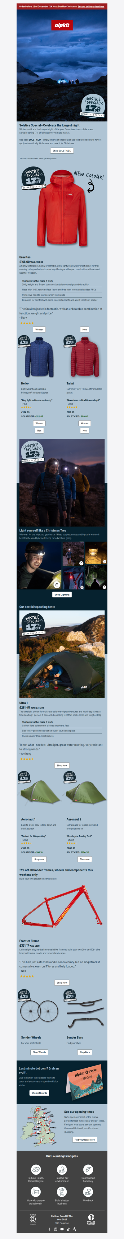 Solstice Special! Save 17% off everything!