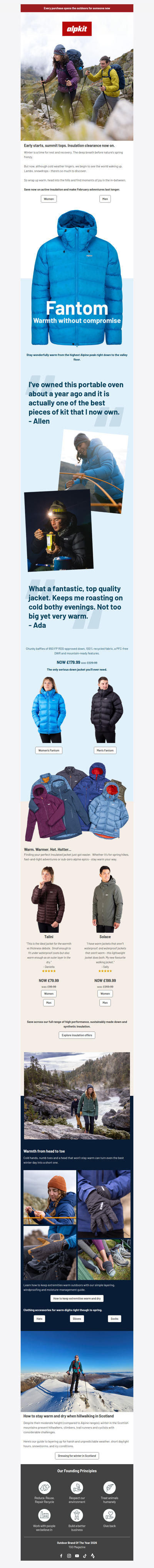 Early starts, summit tops. Insulation clearance now on