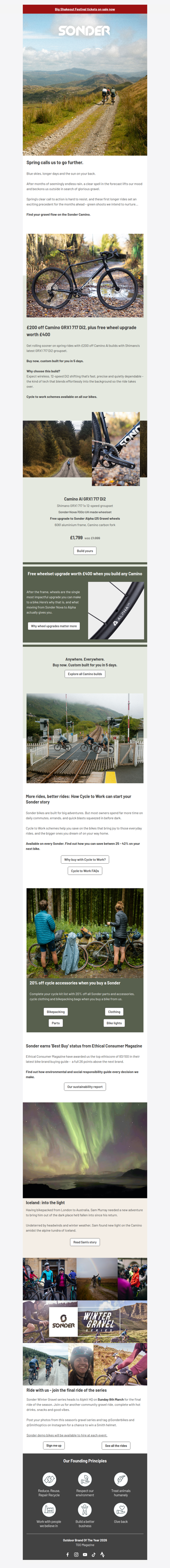 Glorious gravel. Spring calls to go further.
