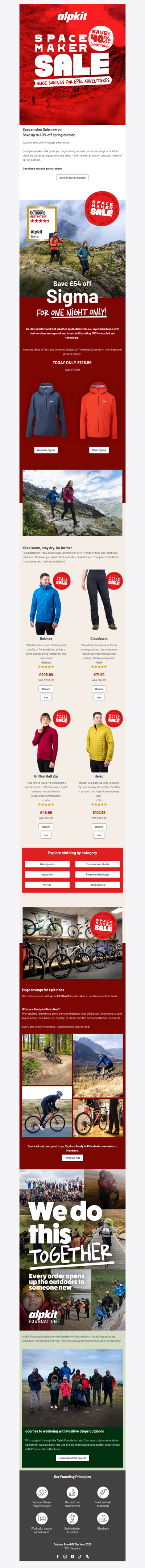 SPACEMAKER - our season changeover sale is now on