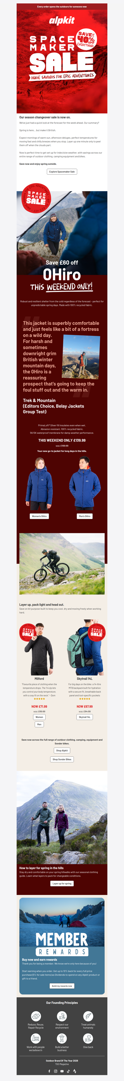 Weekend special: £60 off our warmest synthetic fill jacket