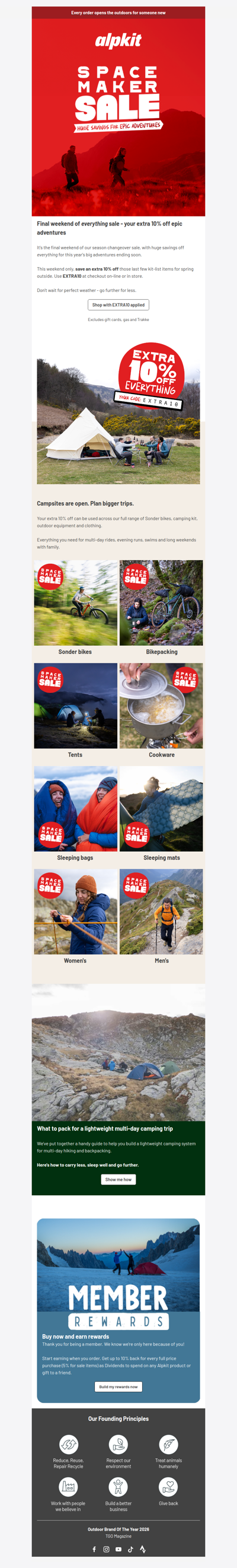 Everything sale - Your code for an extra 10% off