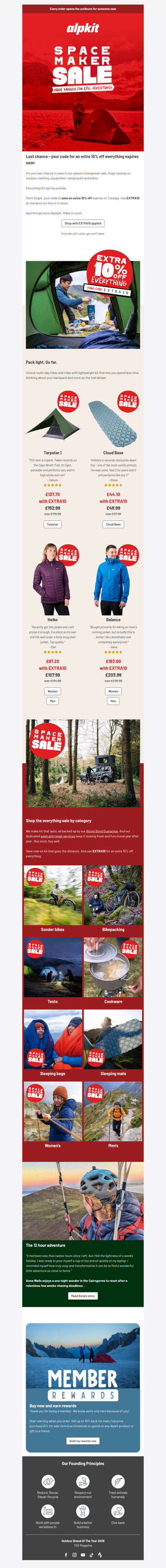 Everything sale - Your extra 10% off code expires soon