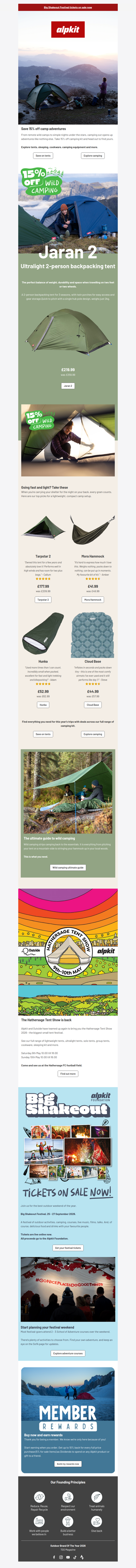 Save 15% off camp adventures