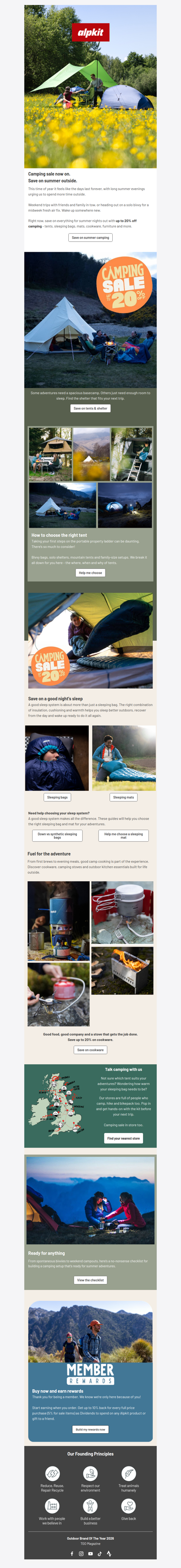 Camping sale now on