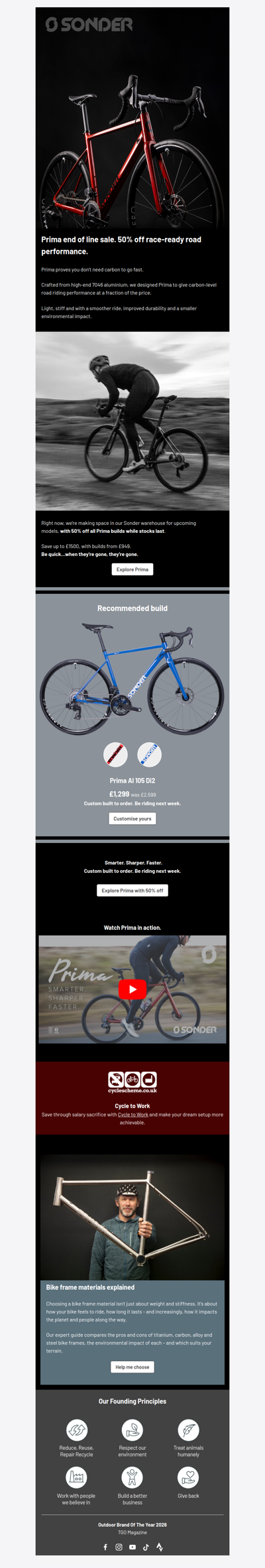 50% off Prima. When they're gone, they're gone.