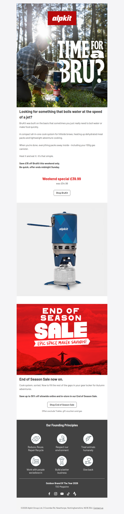 Time for a Bru? £15 off BruKit, this weekend only.