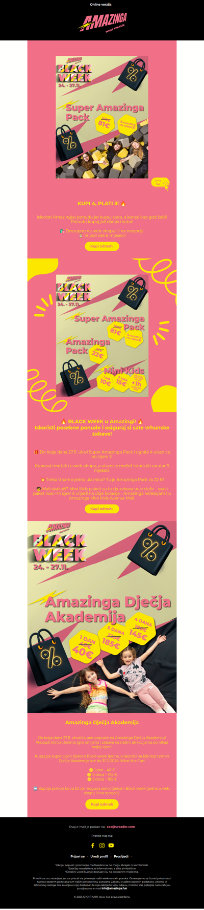 🔥 BLACK WEEK još kratko traje u Amazingi! 🔥