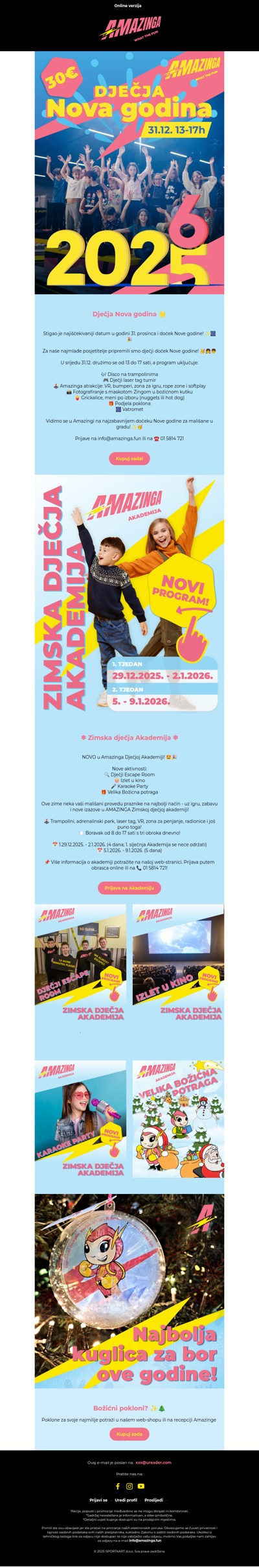 Zimski praznici u Amazingi 🌟