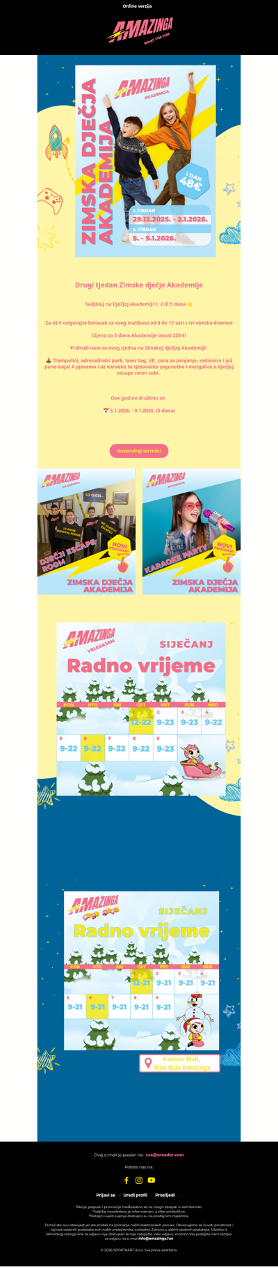 Zimski praznici uz Amazinga Dječju Akademiju! 🌟