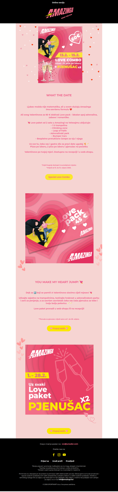 Valentinovo u Amazingi slavimo cijeli mjesec 💘