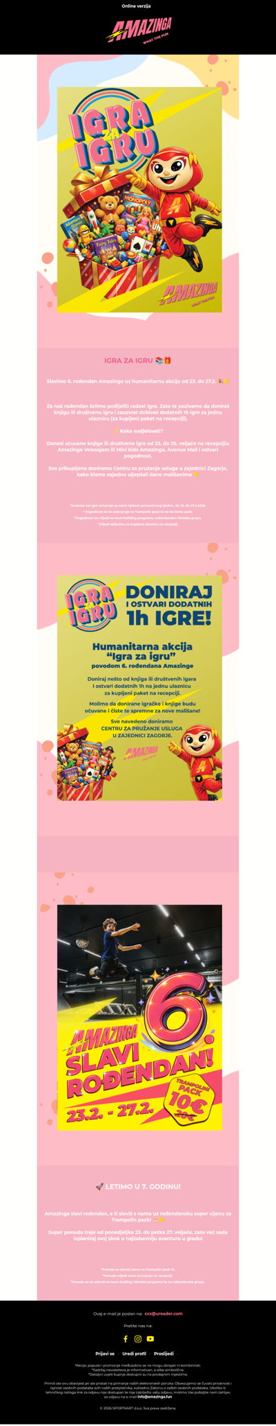 Amazinga slavi 6 rođendan uz humanitarnu akciju🤩🥳