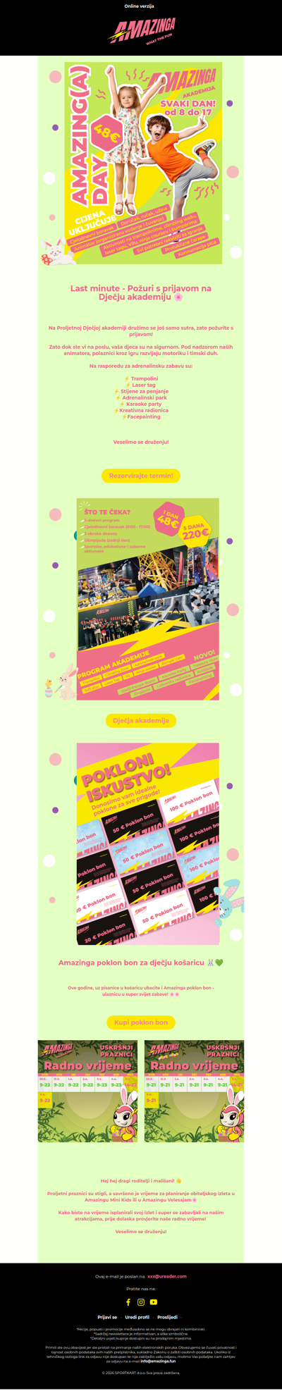 Požuri! Last minute prijave za Dječju akademiju 🚨