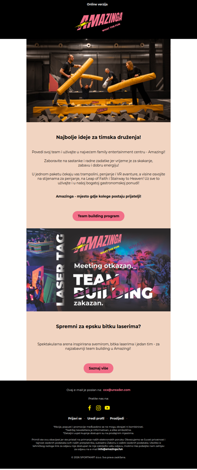Amazinga - mjesto za najzabavniji team building ⚡⚡