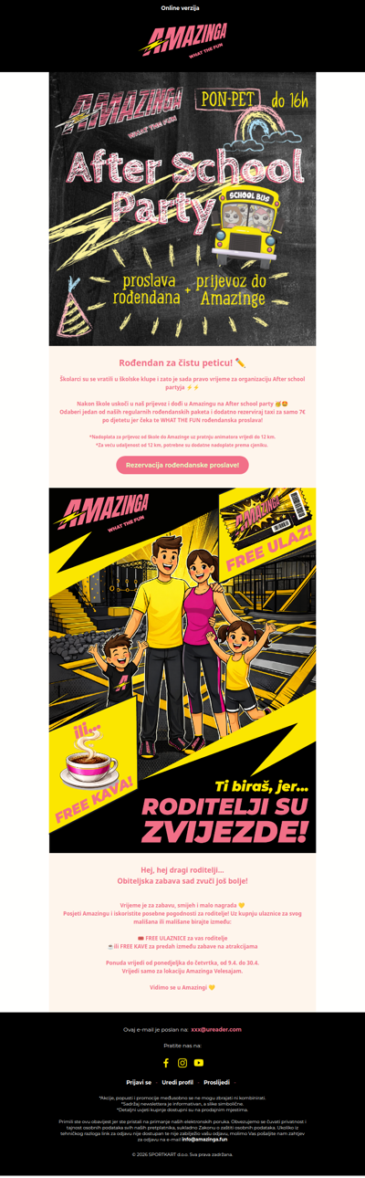 Posebna pogodnost za sve roditelje u Amazingi 💛