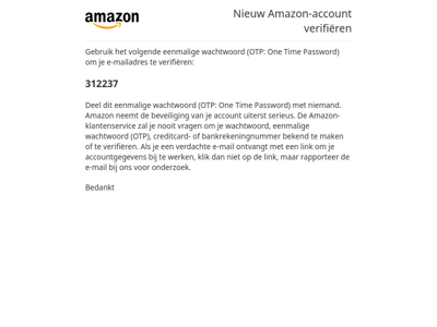 Nieuw Amazon-account verifiëren