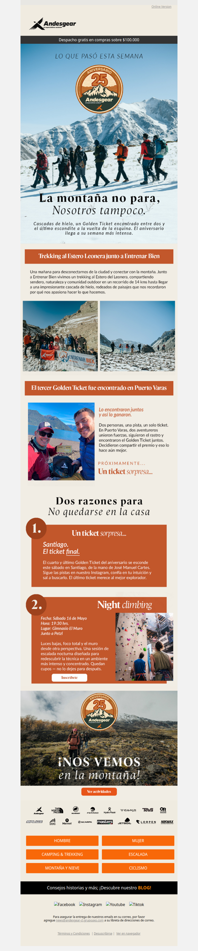 El aniversario sigue: Golden Ticket + Night Climbing🚨