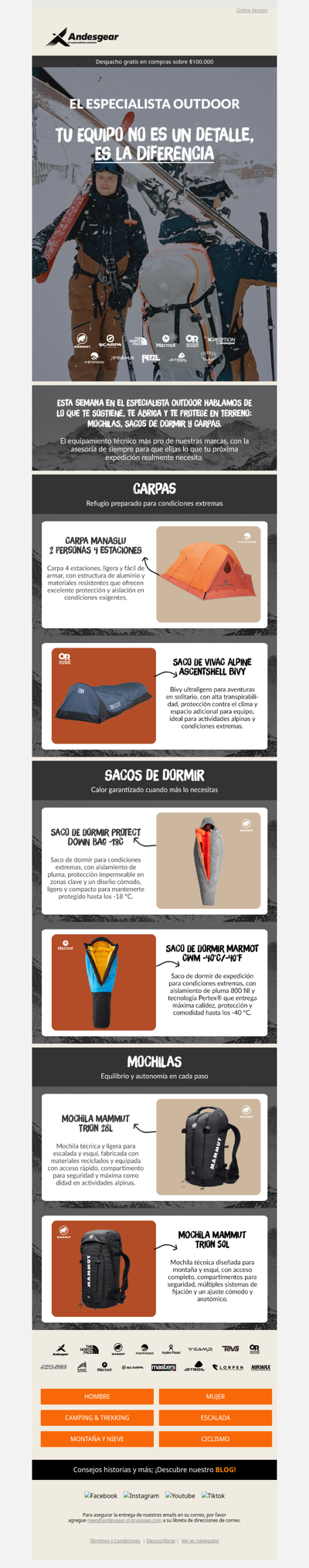 Equípate para las mejores expediciones🏔️
