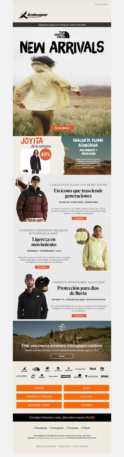 Explora lo nuevo de The North Face🏔️