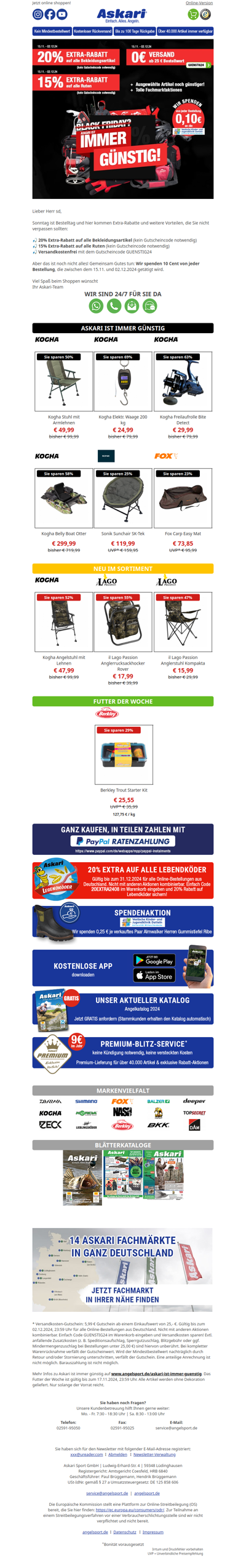 Exklusiv bei Askari: Versandkostenfrei, ganz ohne Black Friday Stress!