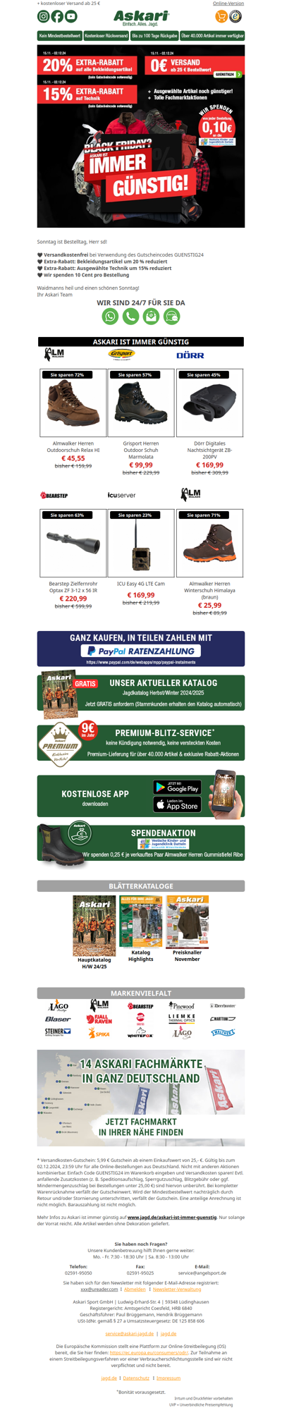 Black Week war gestern – bei Askari immer zum Bestpreis shoppen!