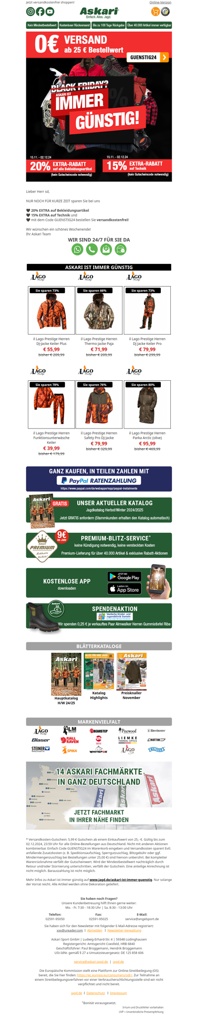 Kein Black Friday, sondern Bestpreise an jedem Freitag!