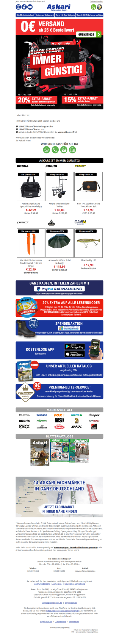 Kein Black Friday, sondern Bestpreise an jedem Freitag!