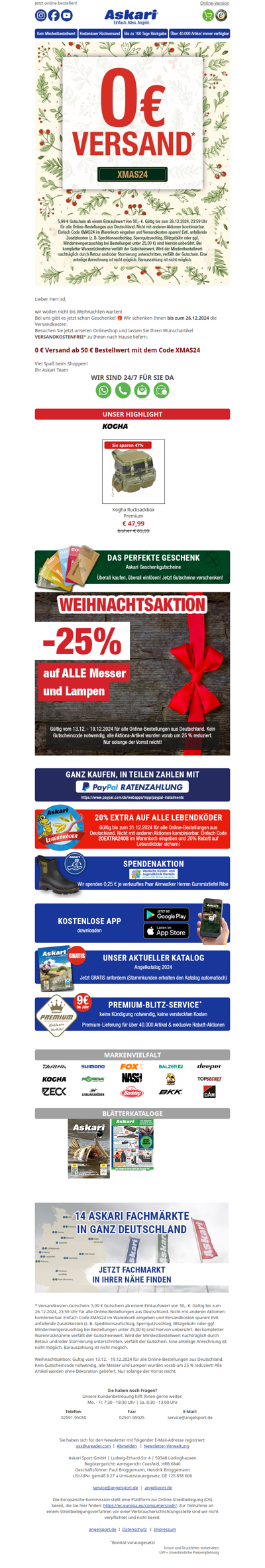 Bei uns gibt es schon Geschenke | 0€ Versandkosten