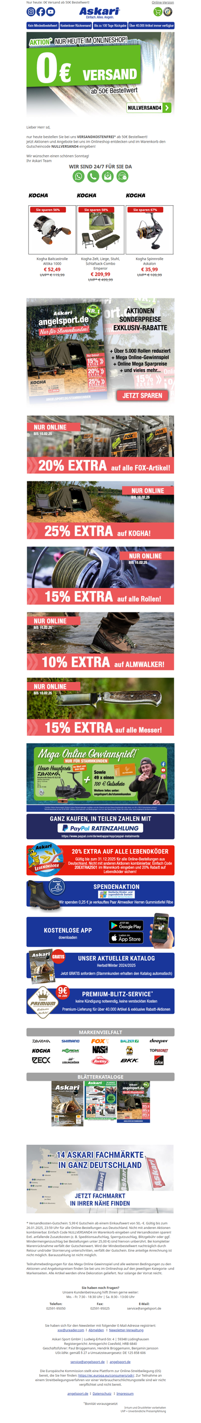 Ihr Paket kommt GRATIS, Herr sd!