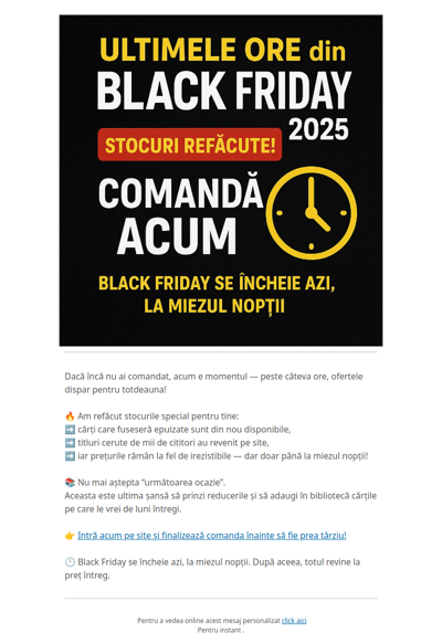 🔄 Cărți care fuseseră epuizate sunt din nou disponibile