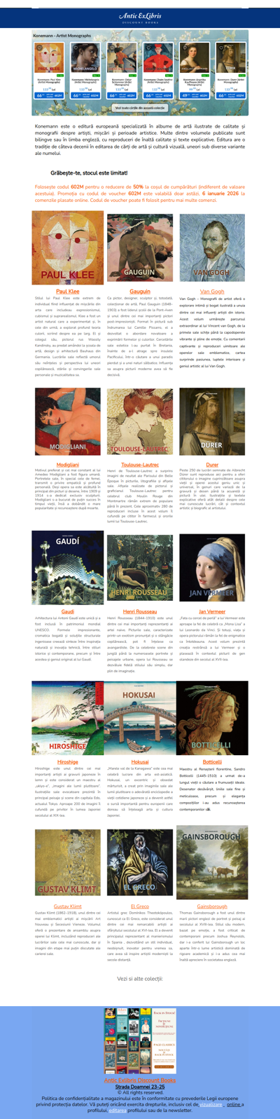 📣Happy New year! Noutăți: Konemann - Stoc Limitat@Antic ExLibris