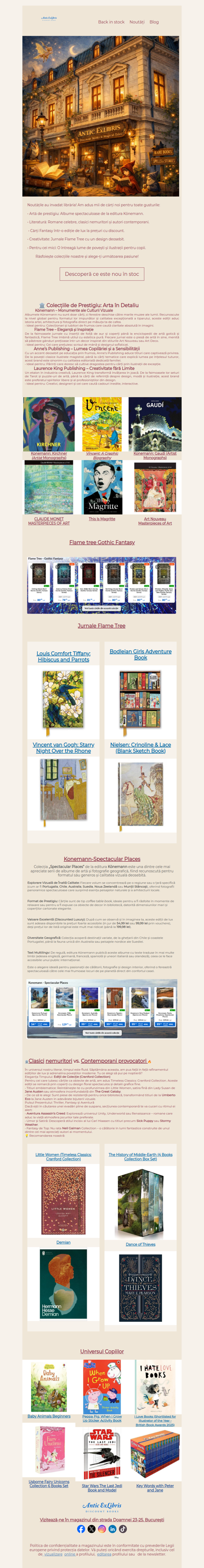 📚 Mii de titluri noi! De la albume Konemann la jurnale Flame Tree și lecturi provocatoare ✅