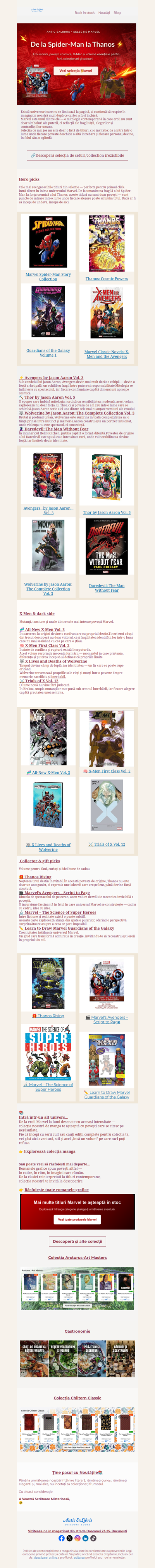 ⚡Universul Marvel la super prețuri. Mitologia modernă între eroi, identitate și putere. Cărți Marvel recomandate,