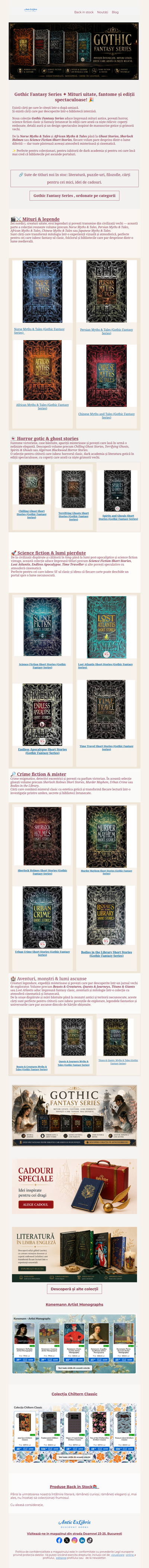 Gothic Fantasy Series ✦ Mituri uitate, fantome și ediții spectaculoase!