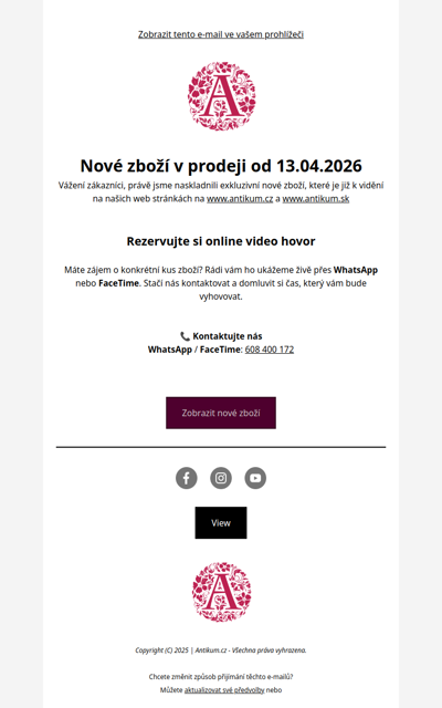 Nové zboží v prodeji od 13.04.2026