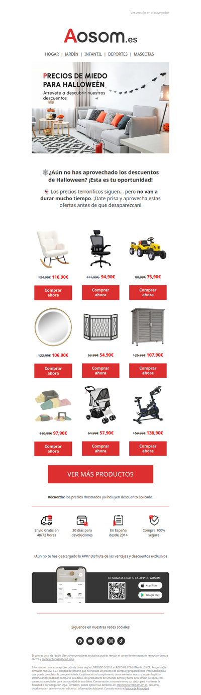 👻 ¡Corre! Los descuentos de Halloween se están acabando