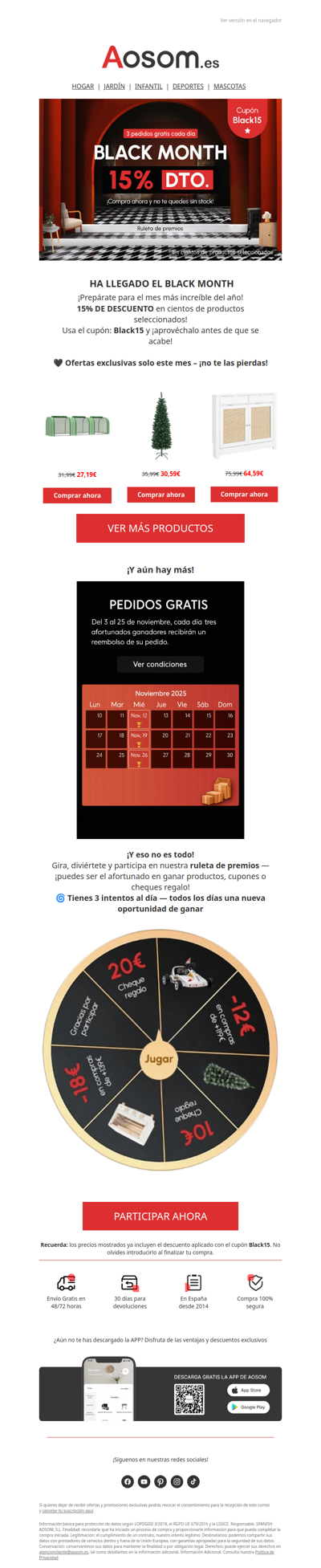 ¡Empieza el BLACK MONTH con -15%!