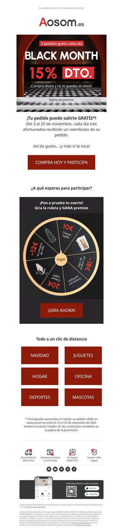 🎁PEDIDO GRATIS + RULETA DE PREMIOS🎉