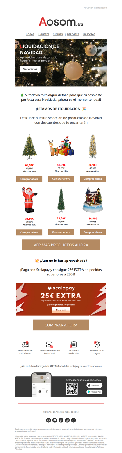 🎄 ¡Liquidación de Navidad!