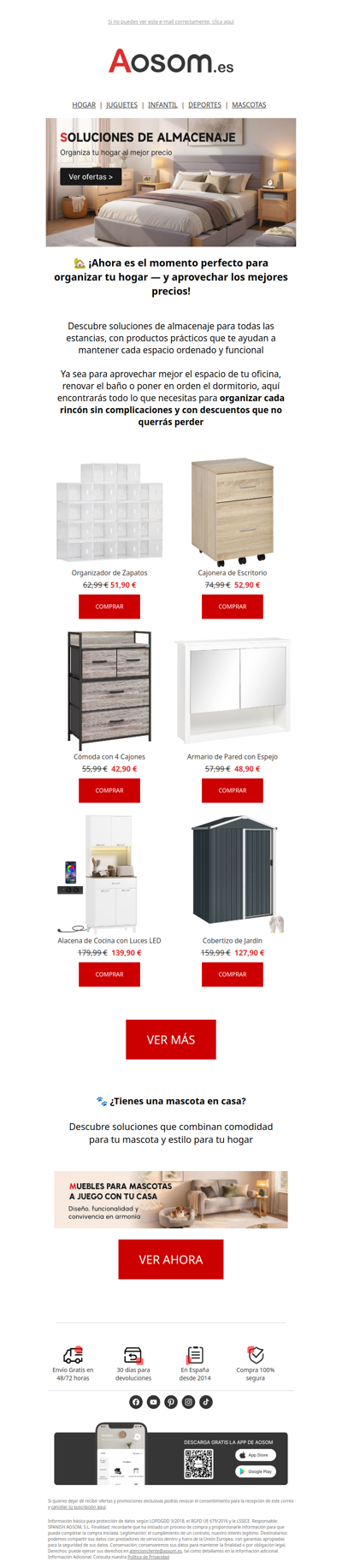 💥 ¡Descuentos en soluciones de almacenaje!