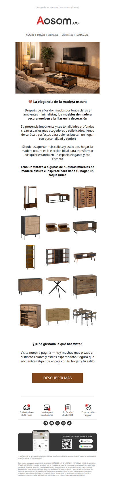 💫 Muebles de madera oscura que enamoran