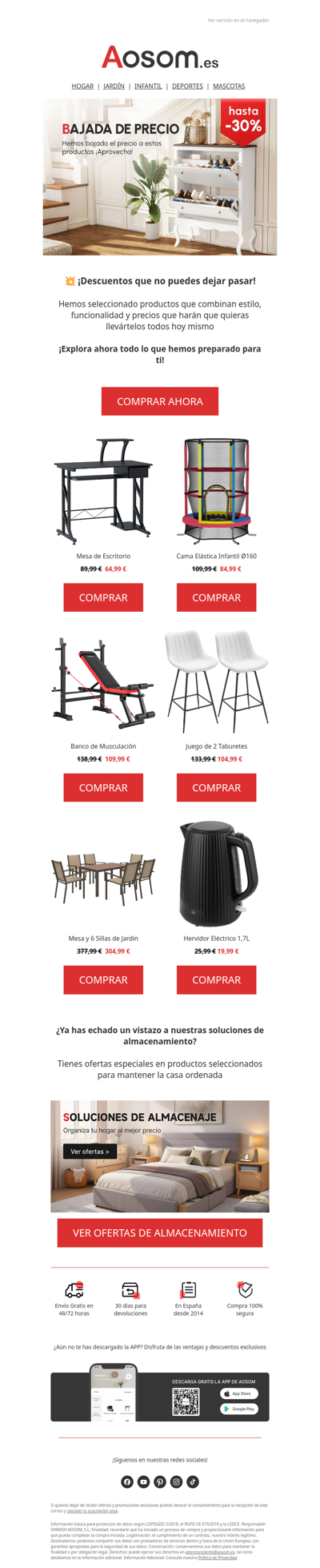 💥 ¡HASTA 30% de descuento en productos seleccionados!