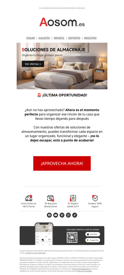 🚨 ¡ÚLTIMA OPORTUNIDAD para organizar tu casa!