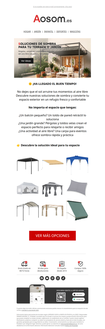 Prepara tu exterior para los días de sol